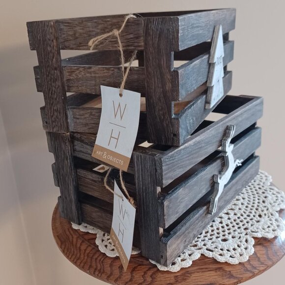 Two Christmas/Winter Crates, NWT - Picture 3 of 8